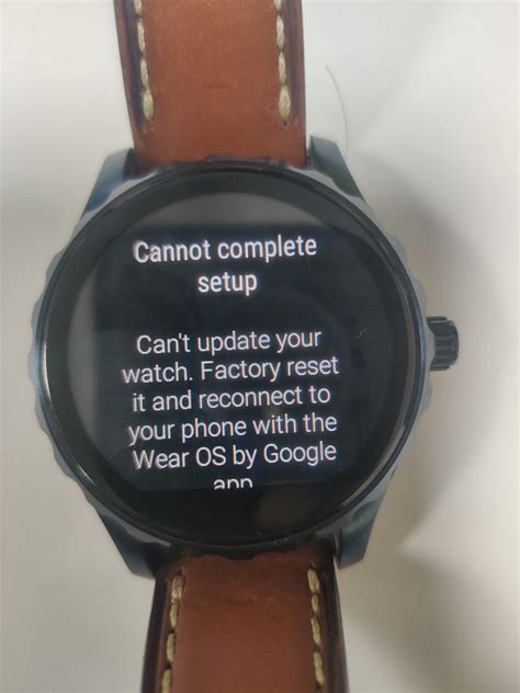 factory reset fossil watch.